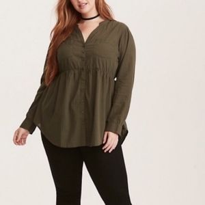 Button up babydoll tunic